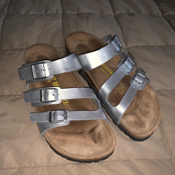 birkenstock florida silver